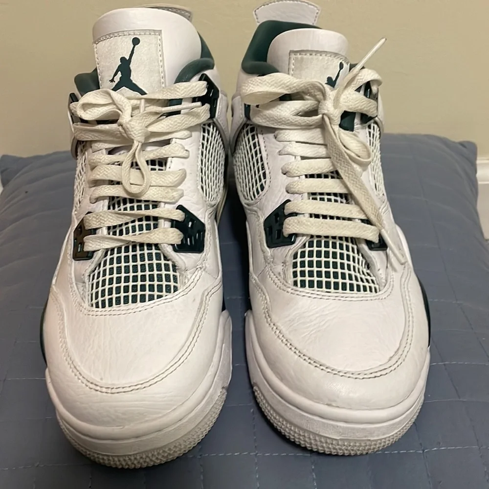 Air Jordan 4 Retro Oxidized Green (GS) Youth 5.5 like new very good condition - Picture 4 of 11